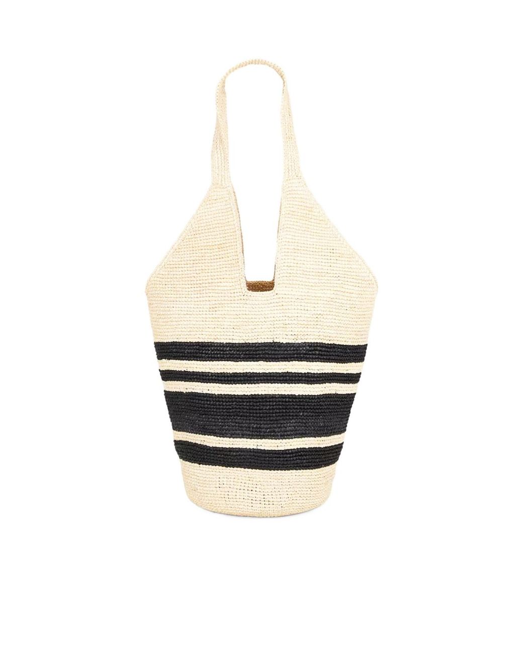 Anine Bing White Stripes Leah Tote Bag