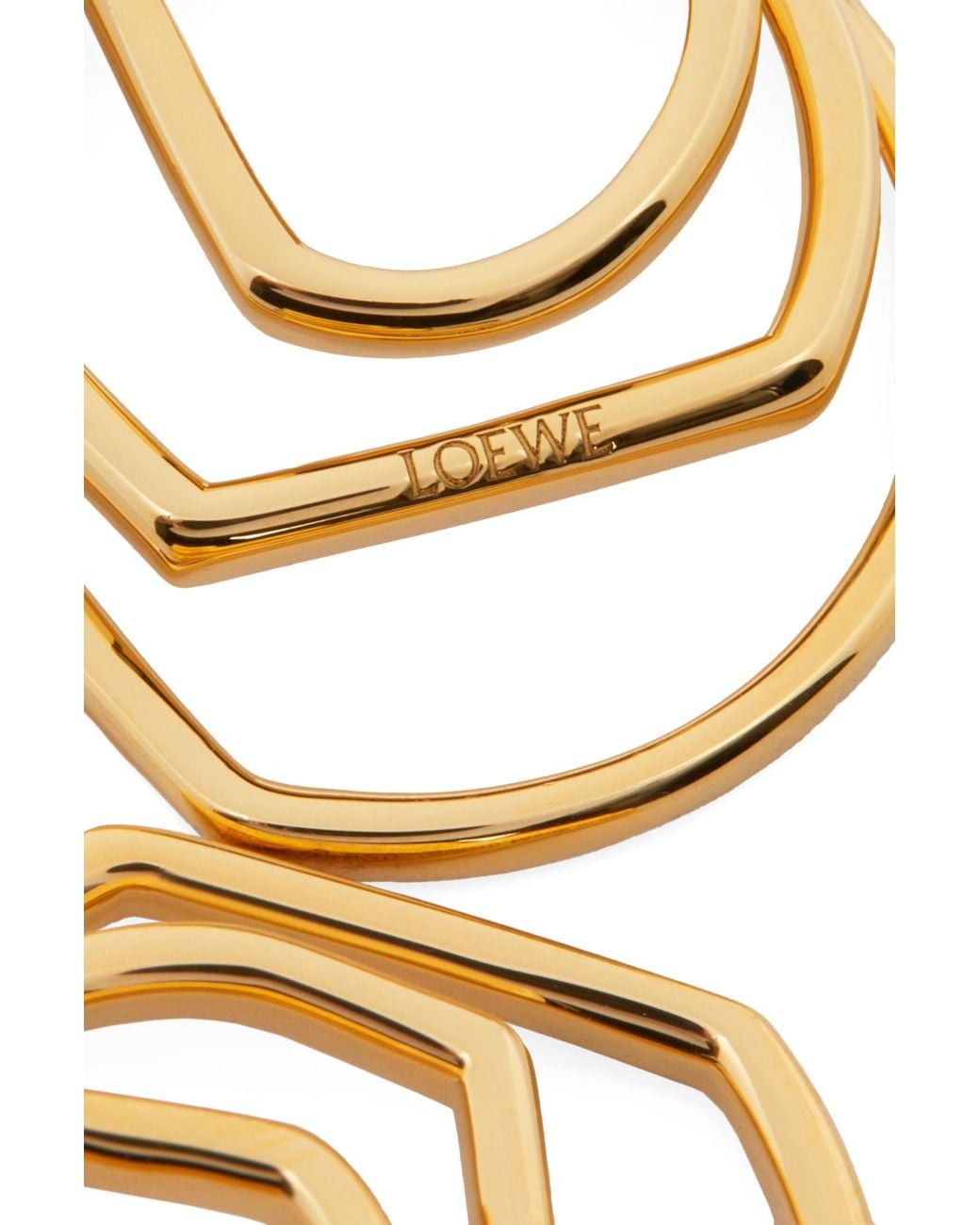 Loewe Metallic Stacked Hoop Earrings