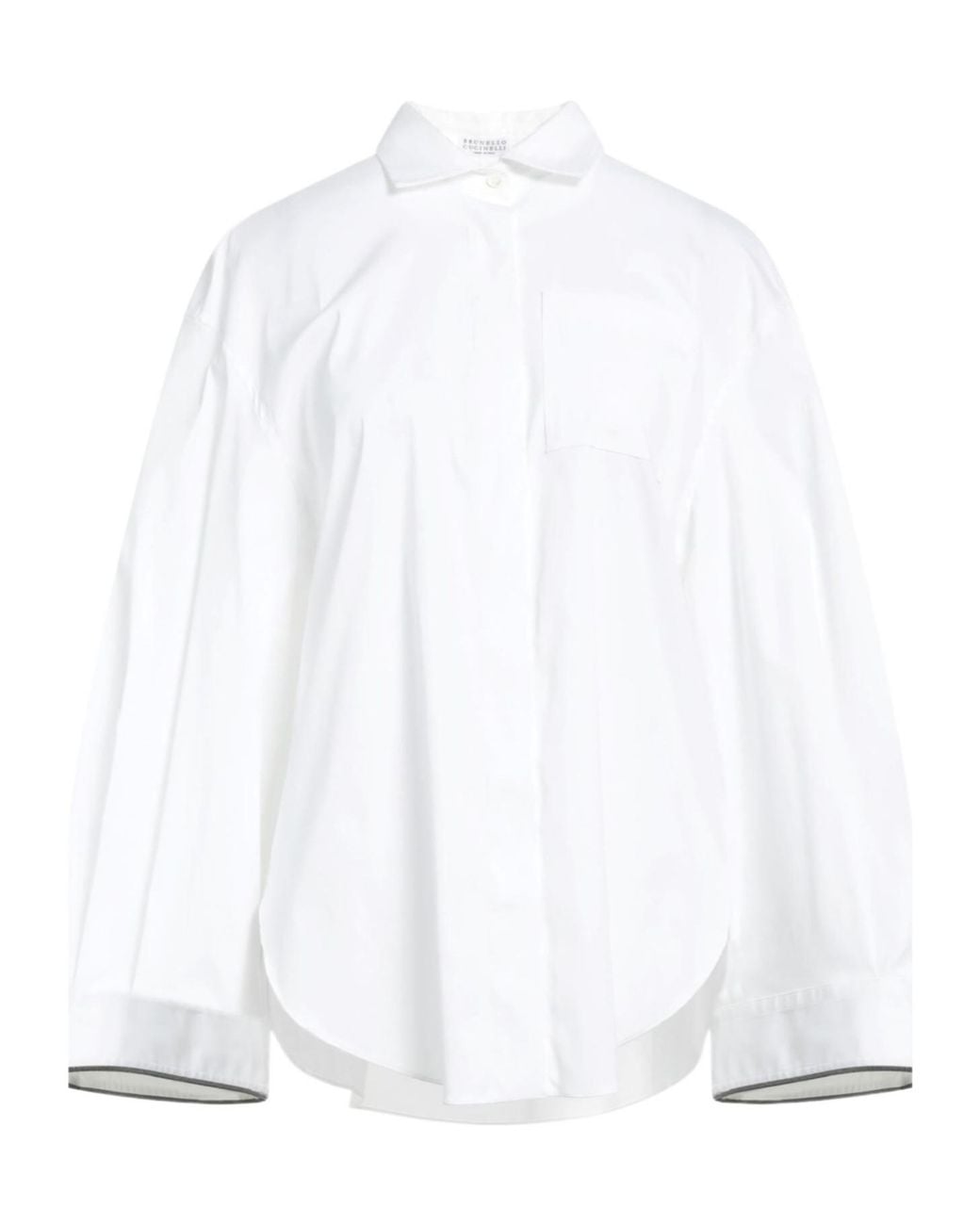 Brunello Cucinelli White Solid Color Shirt