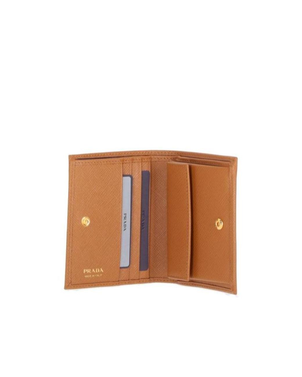 Prada Brown Small Saffiano-Leather Wallet