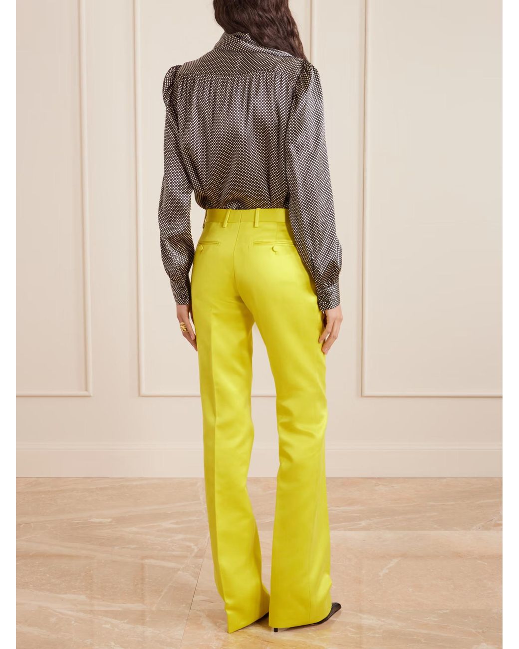 Tom Ford Yellow Casual Pants With Belt Loops
