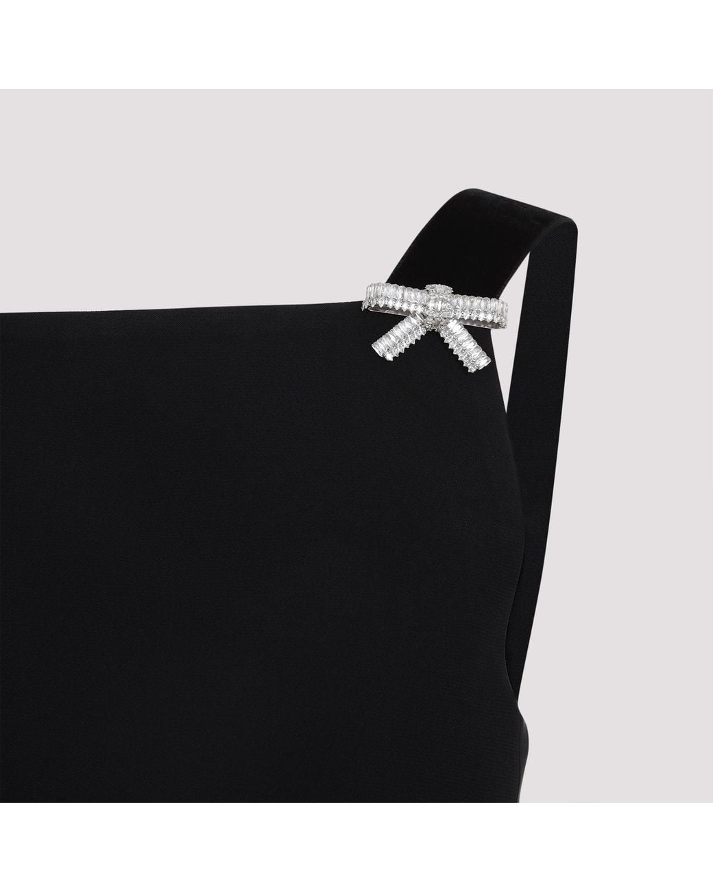 Prada Black Bow Detailed Cady Mini Dress