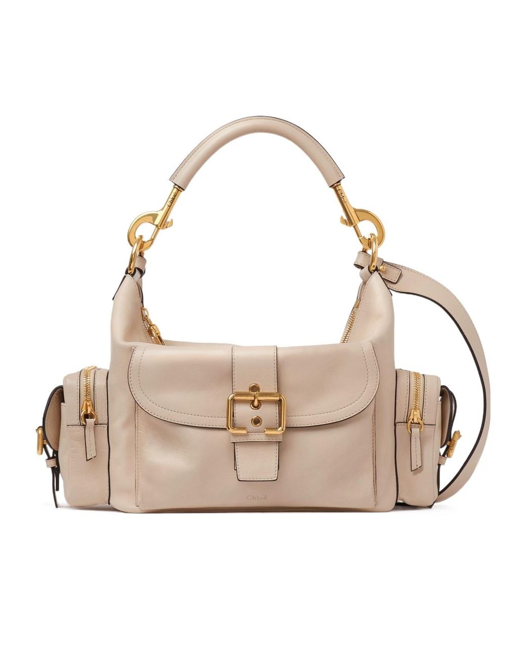 Chloé Natural Chloé Camera Zipped Tote Bag