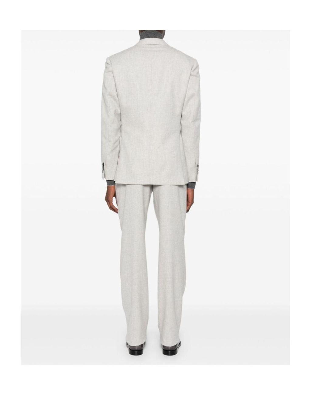 Lardini White Double-Breasted Suit for men