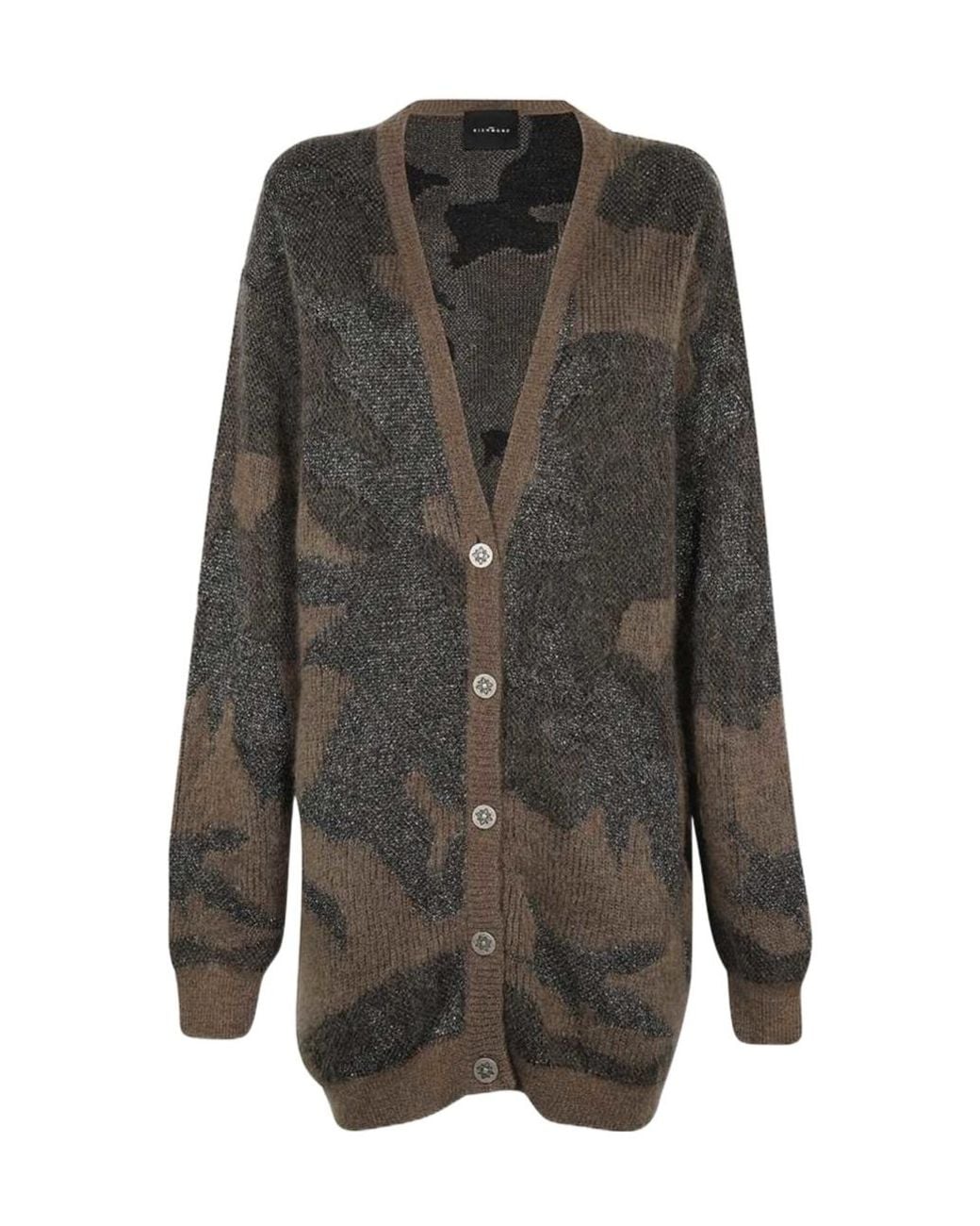 John Richmond Gray Knitted Cardigan