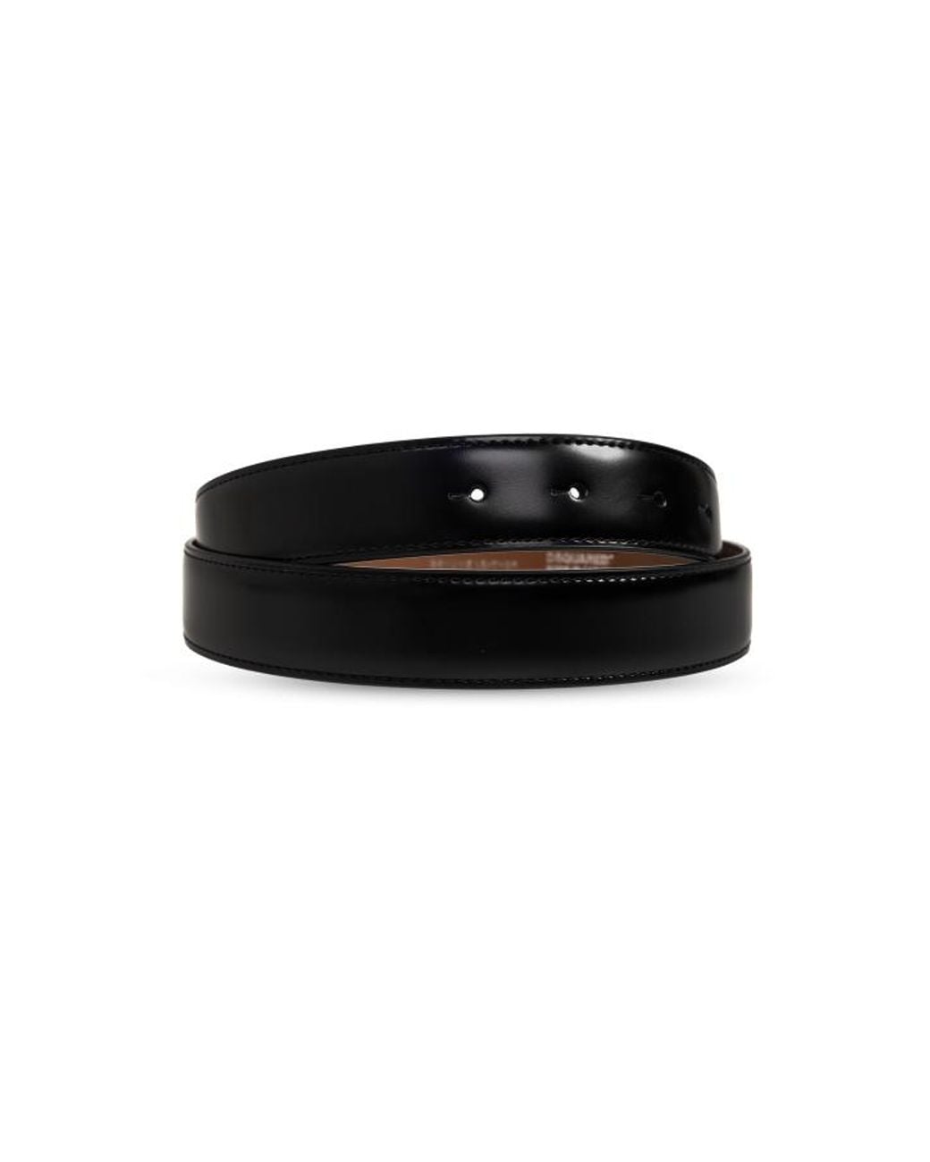DSquared² White Logo Buckle Leather Belt for men