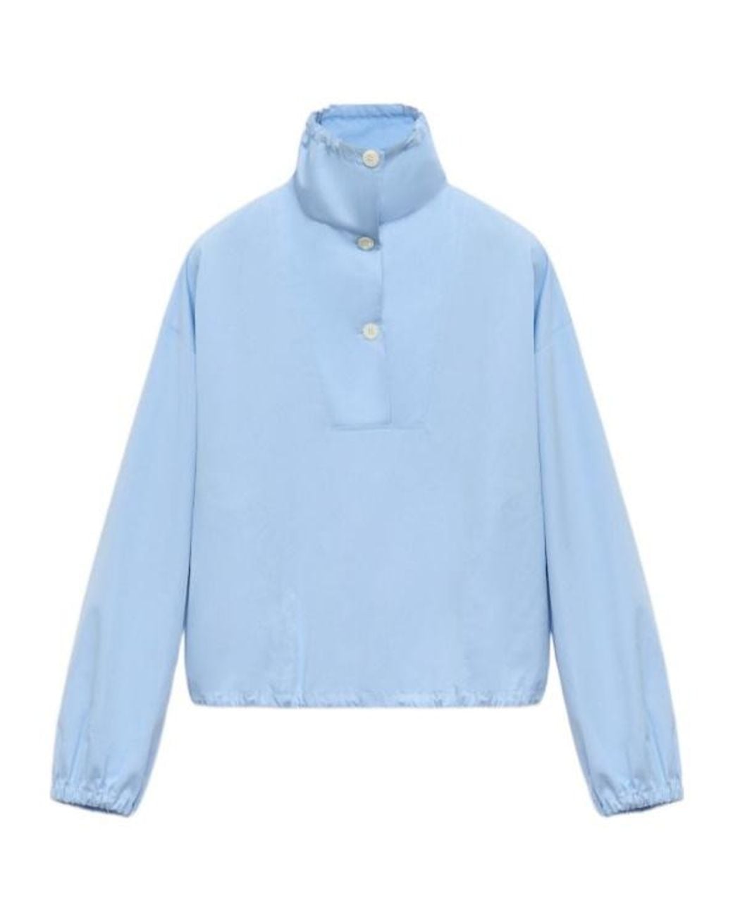 Marni Blue High-Neck Drawstring Top