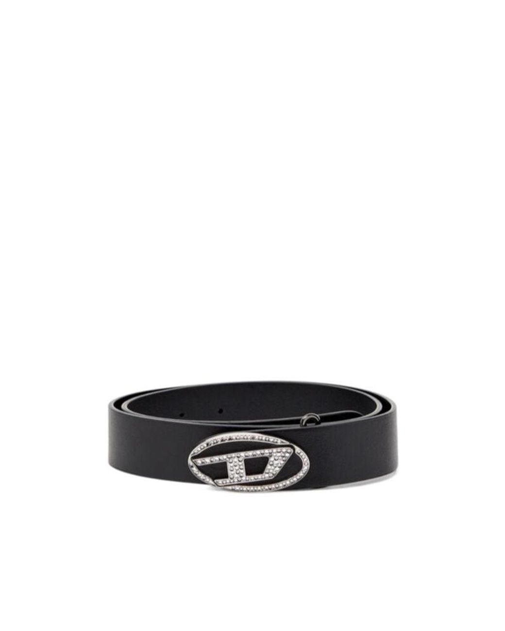 DIESEL White B-1Dr-Layer Embellished Belt