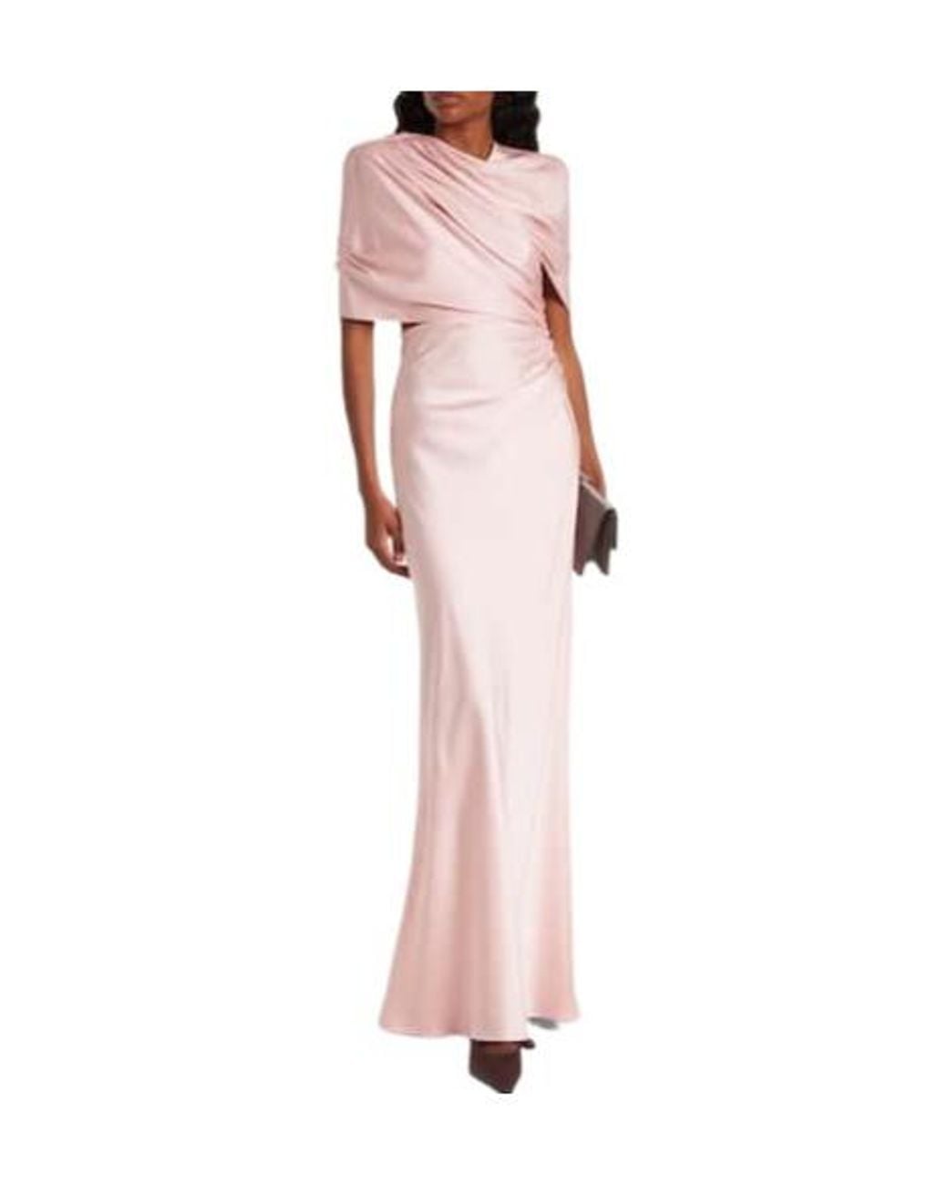 Stella McCartney Pink Draped Satin Gown