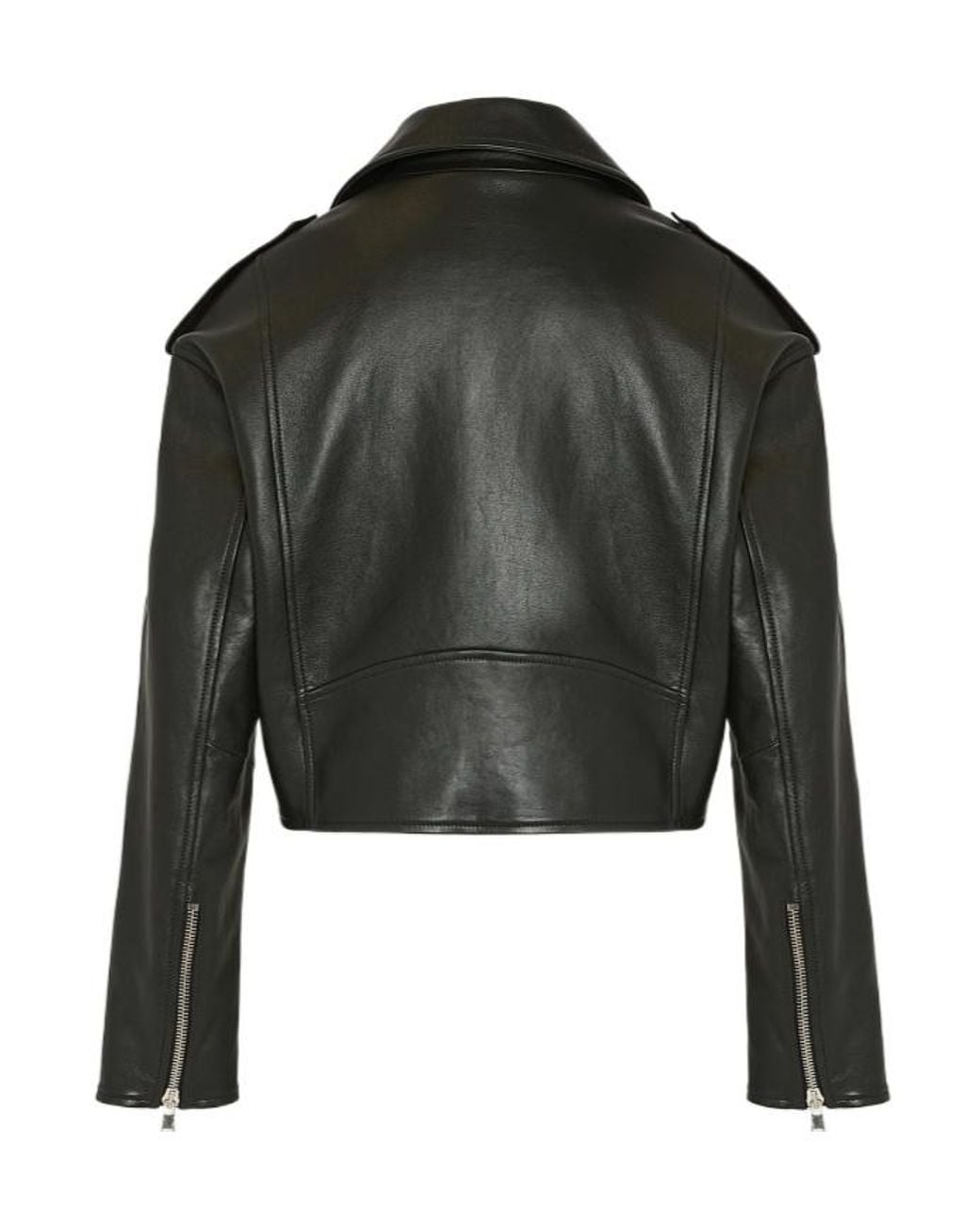 Yves Salomon Black Lambskin Biker Jacket