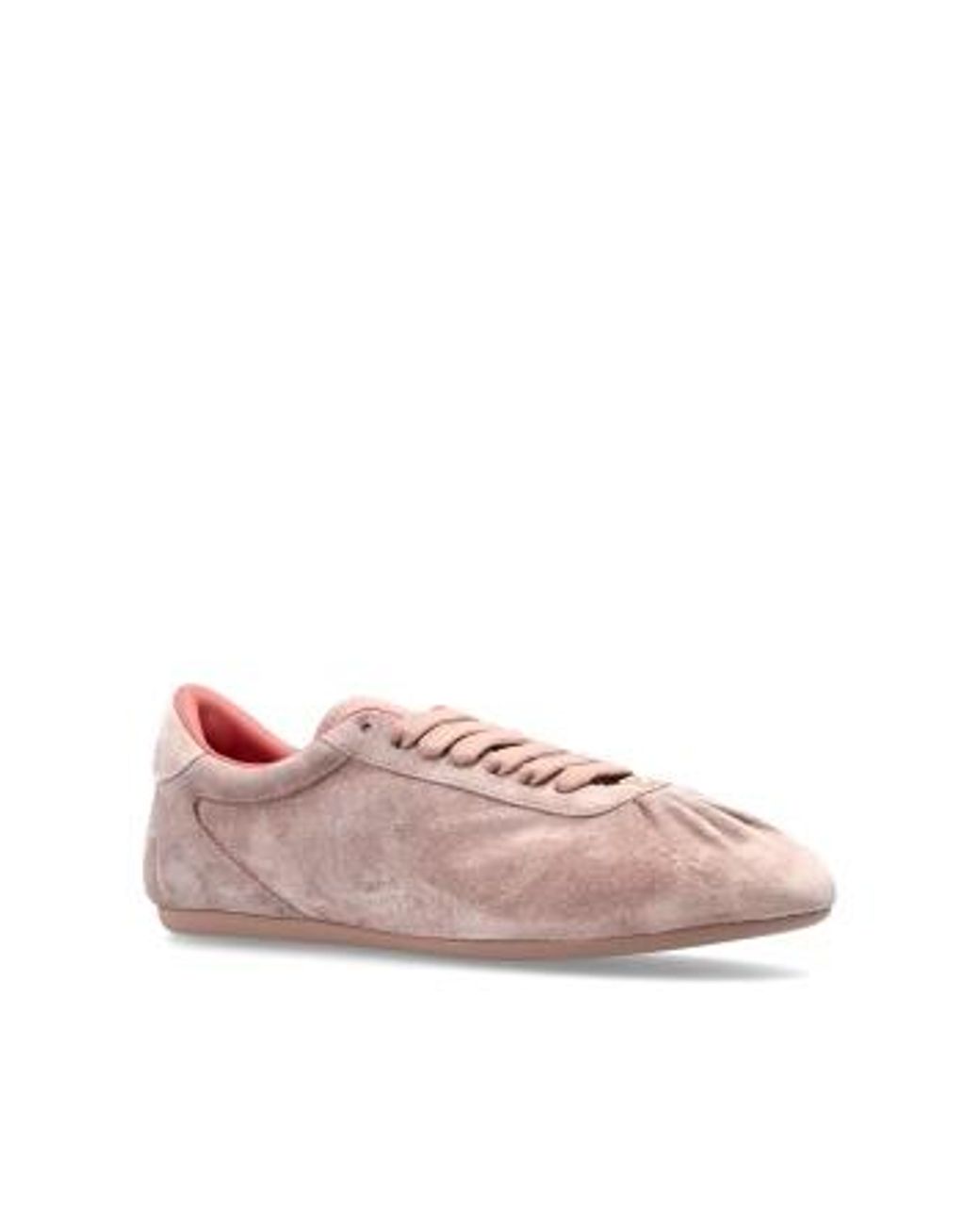 Dolce & Gabbana Pink Logo Plaque Ballet Sneakers