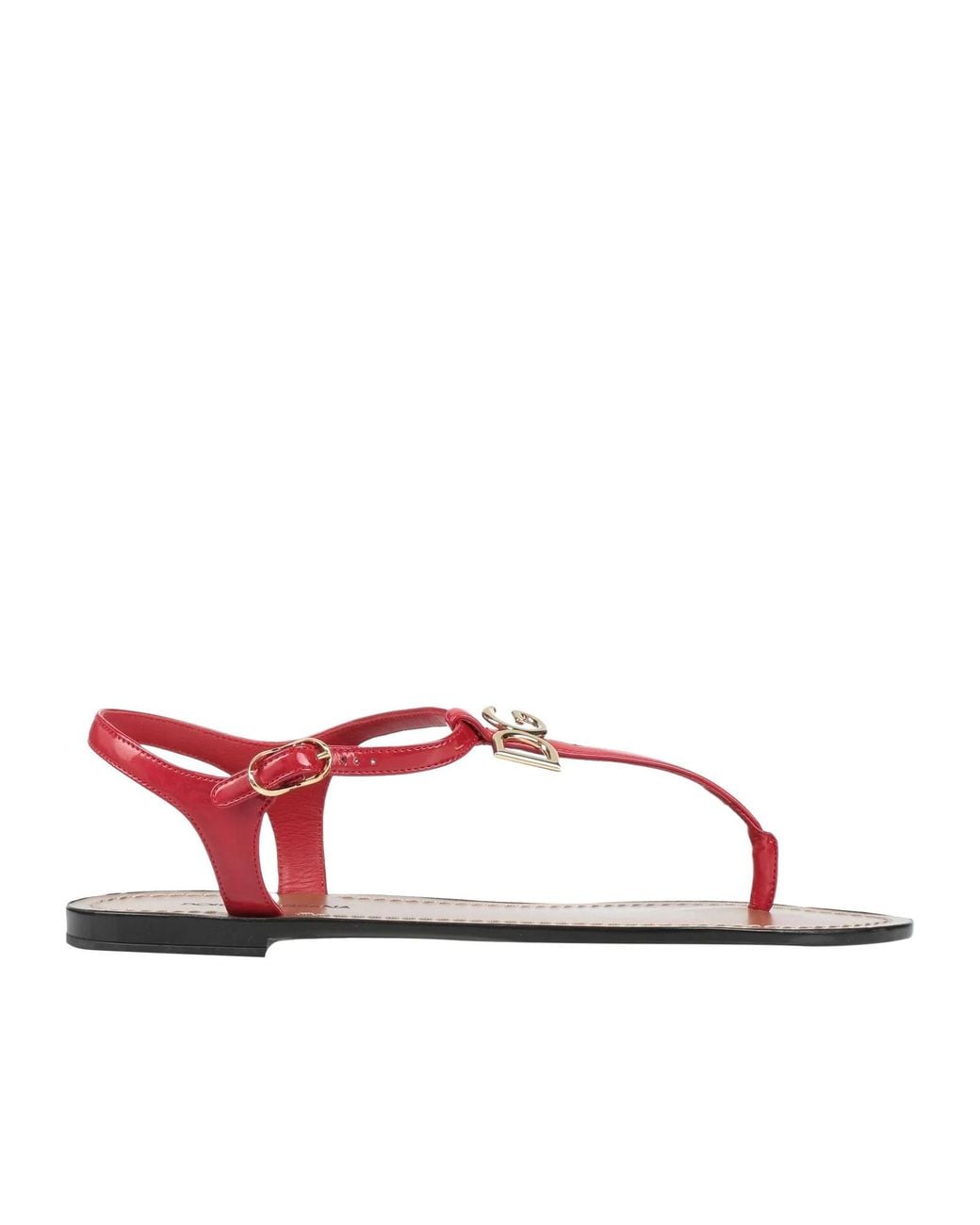 Dolce & Gabbana Red Solid Color Flip Flops