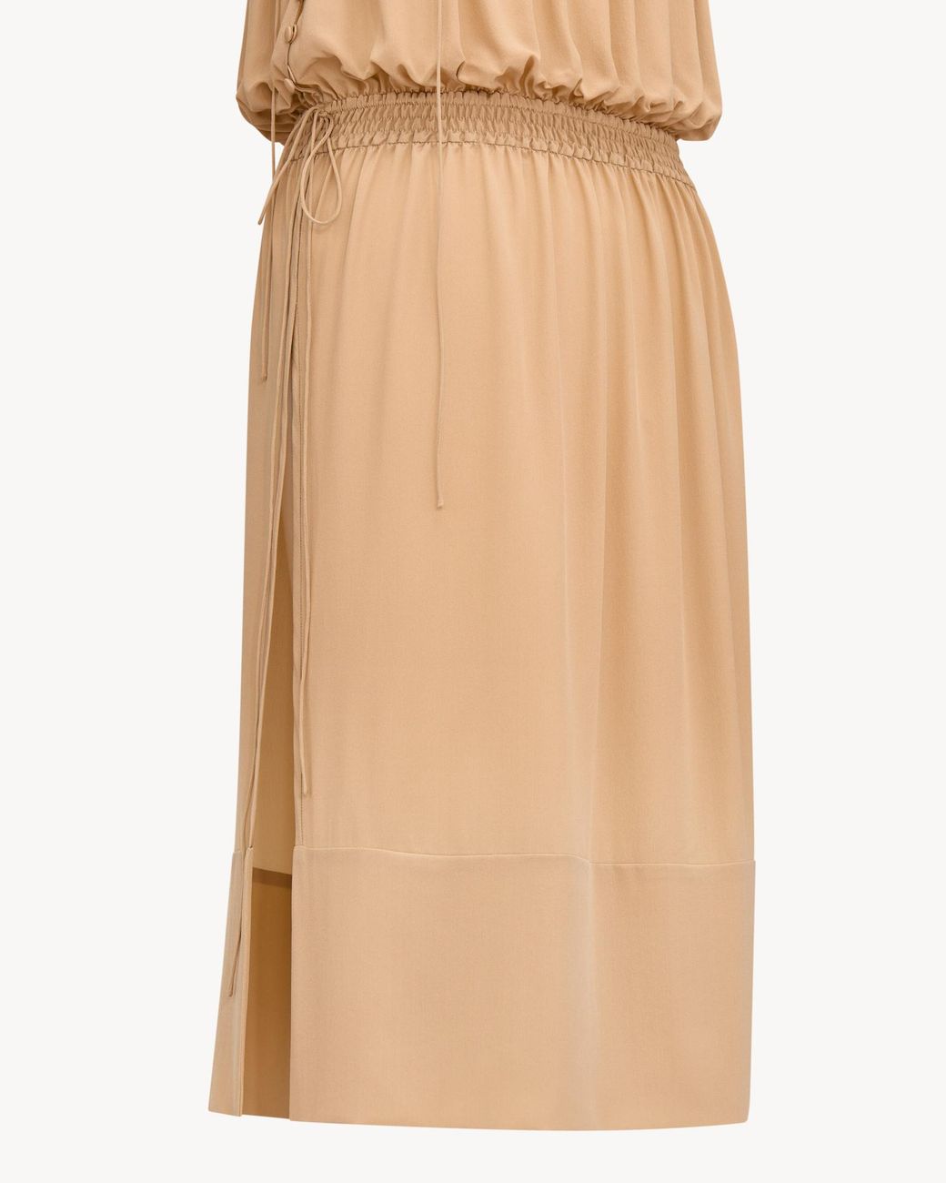 Saint Laurent White Balloon Sleeveless Midi Dress