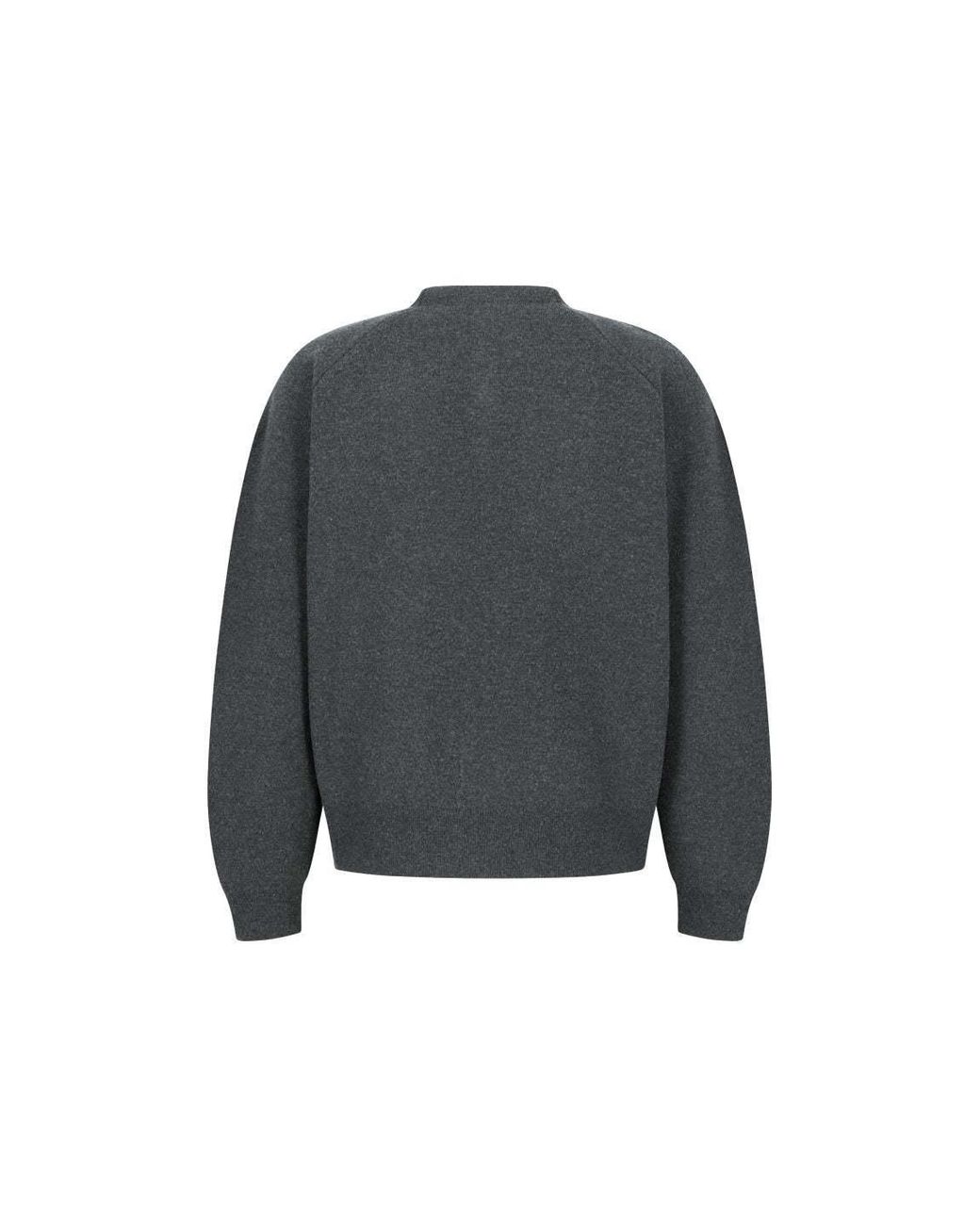 Amomento Gray Rounded Sleeve Cardigan for men