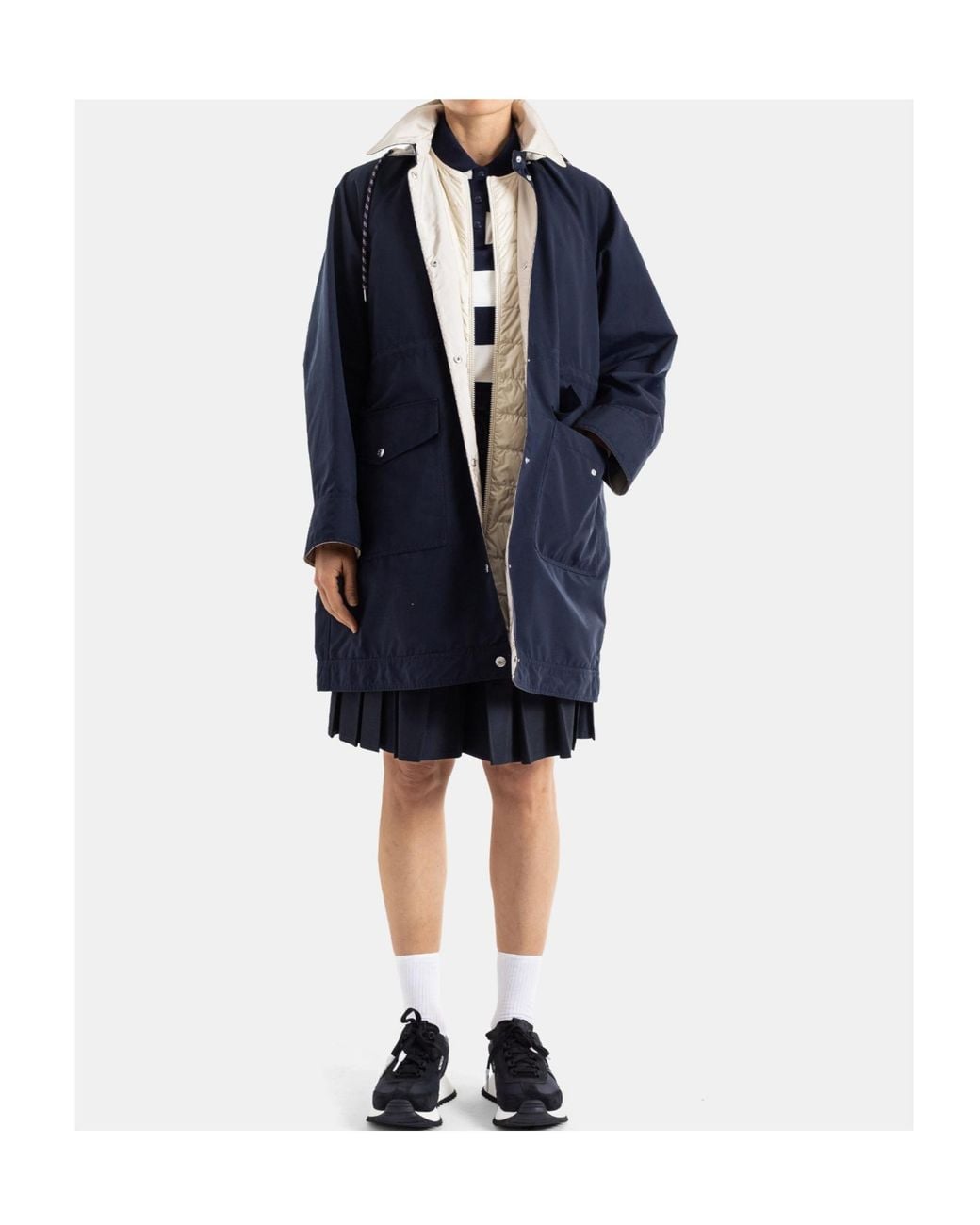 Moncler Blue 3-In- Long Down Jacket