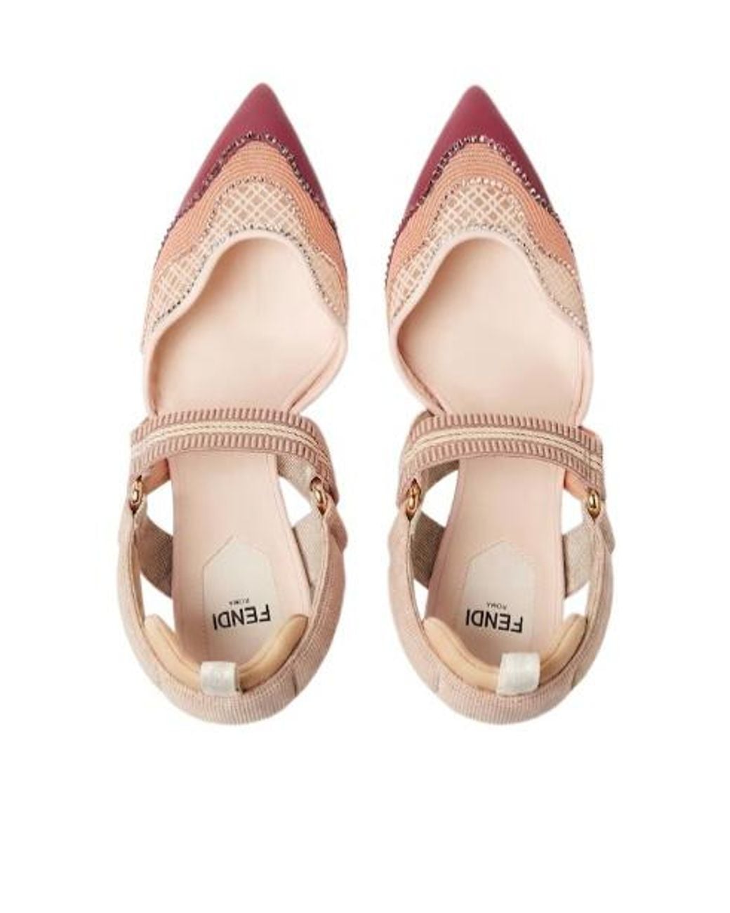 Fendi Pink Iconic Colibrì Crystal-Embellished Pumps