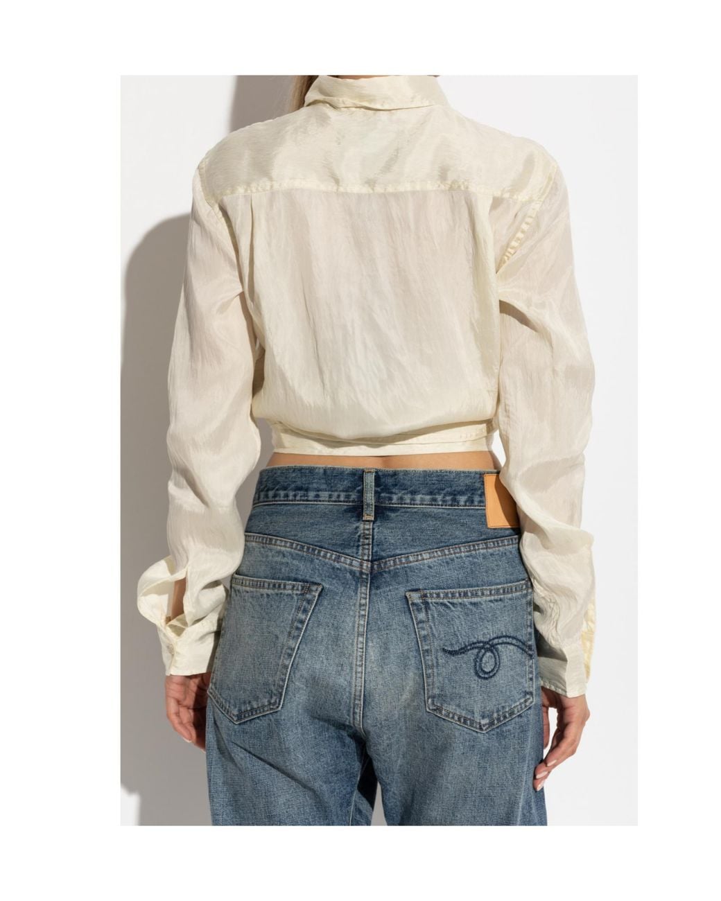 R13 Natural Long-Sleeve Shirt