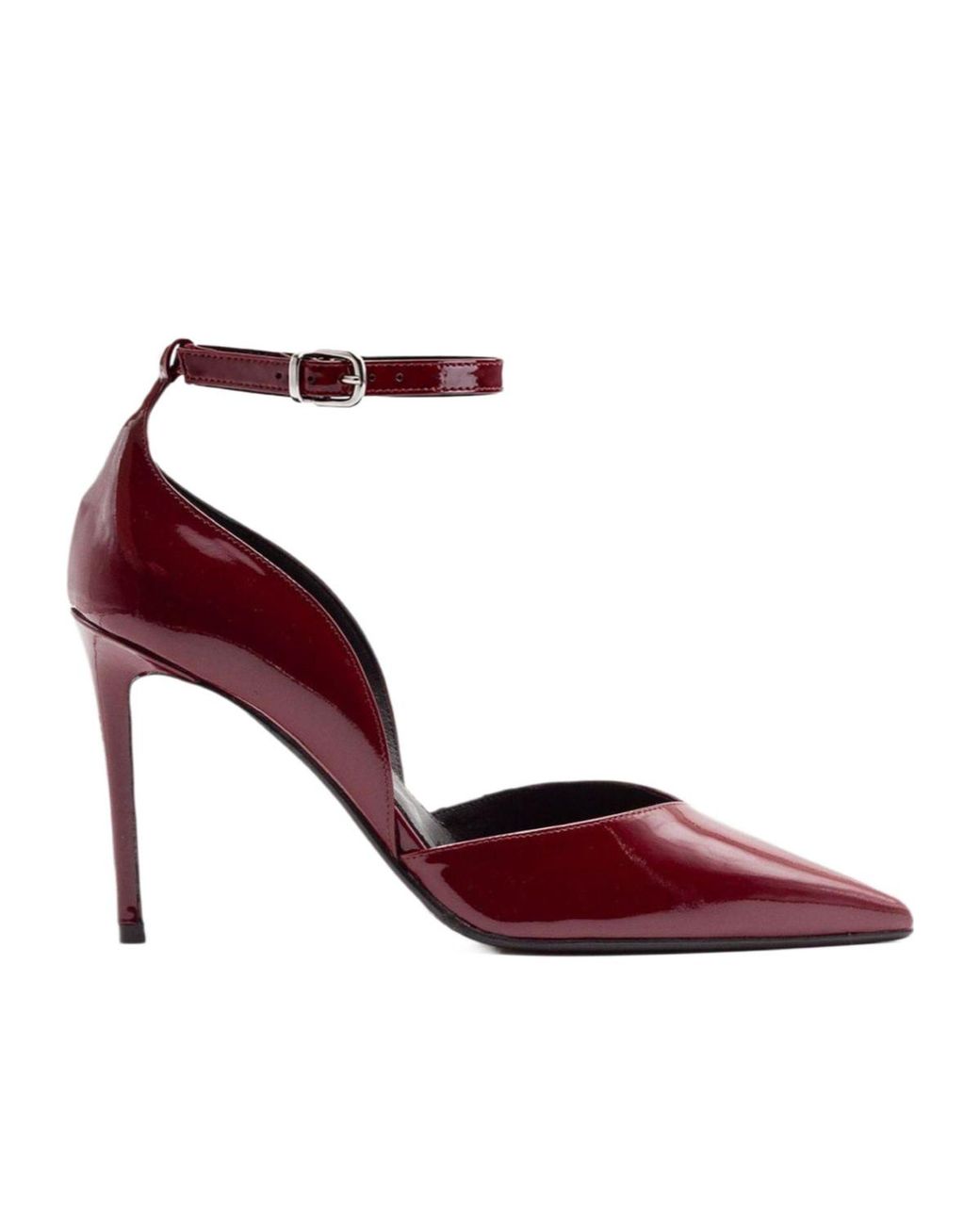Chantal Thomass Red Chantal Side-Cut Ankle-Strap Heeled Pumps