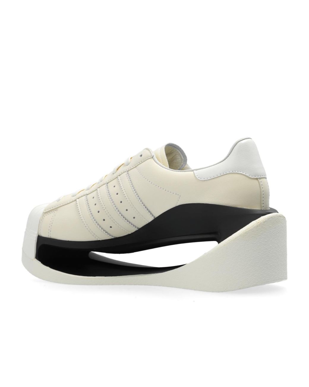 Y-3 White Gendo Superstar Leather Sneakers for men