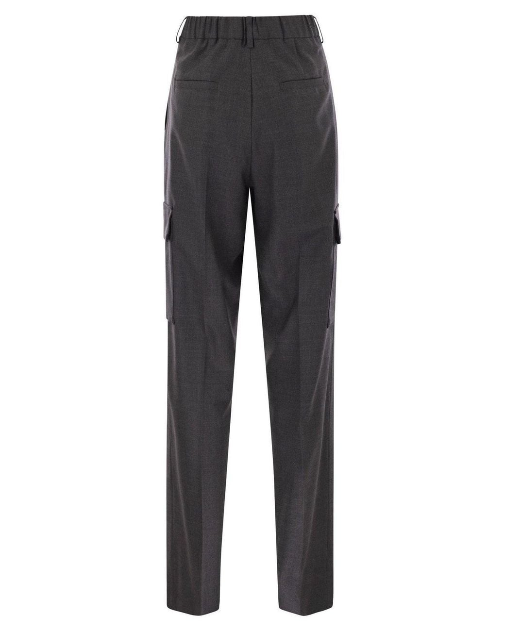Herno Black Straight-Leg Cargo Trousers