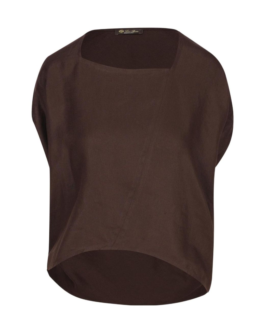Loro Piana Brown Square Neck T-Shirt