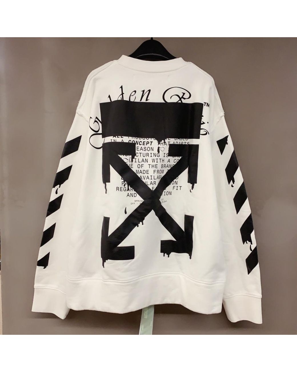 Off-White c/o Virgil Abloh Black Dripping Arrows Sweatshirt for men