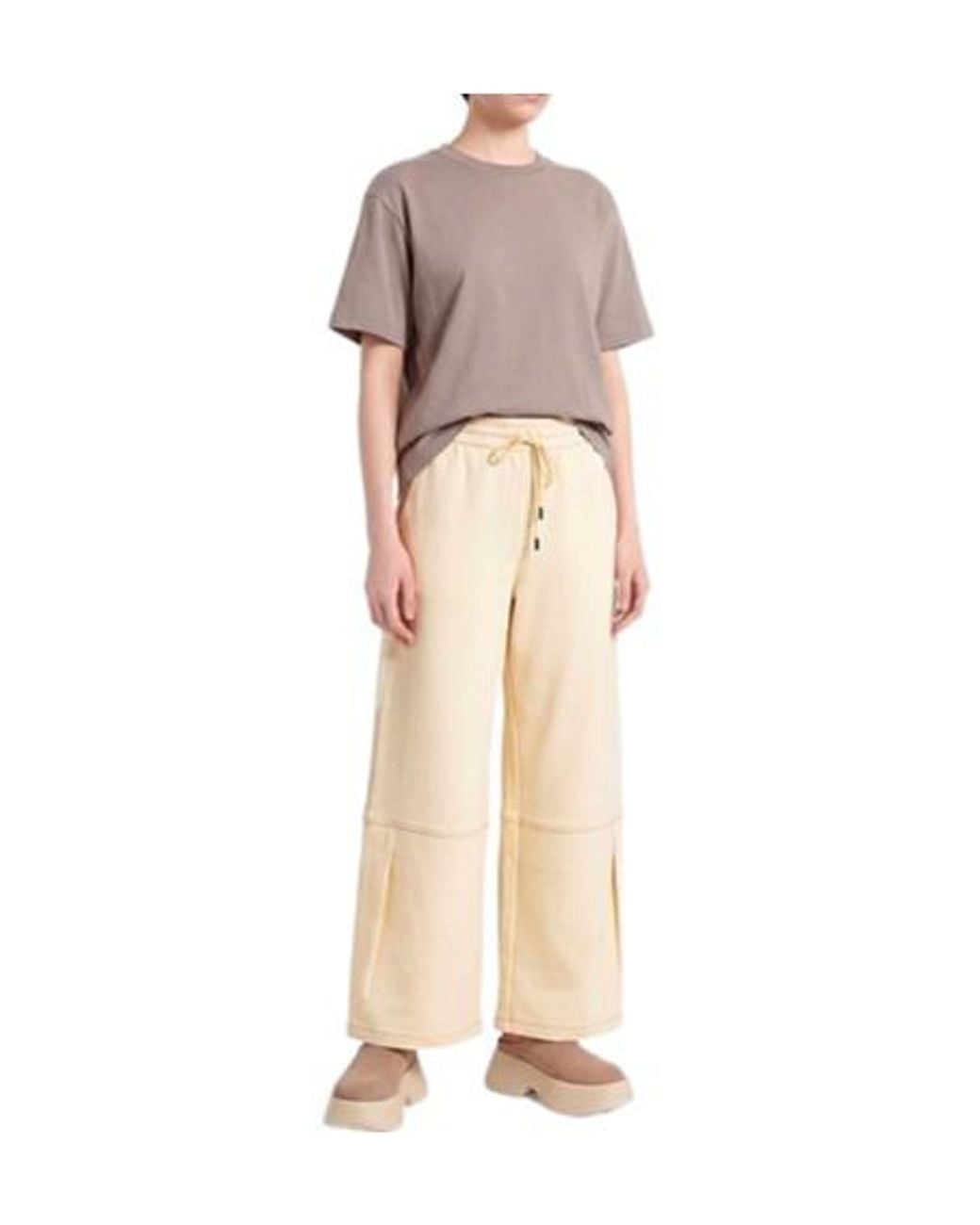 Max Mara Natural Solid-Color Sportswear Pants