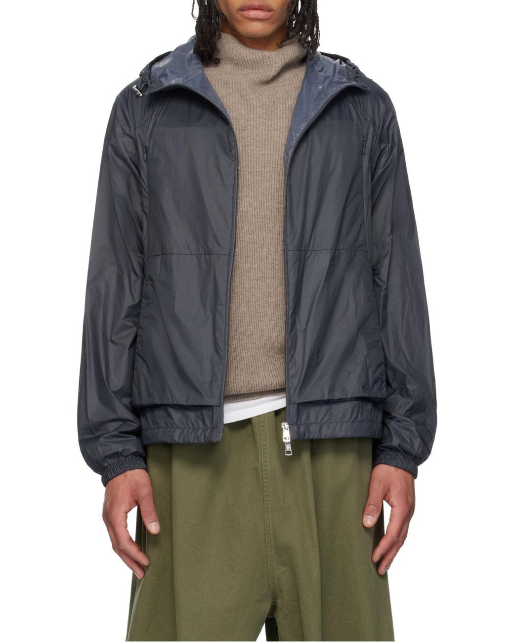 Moncler Black Lamo Zip-Up Hooded Jacket for men
