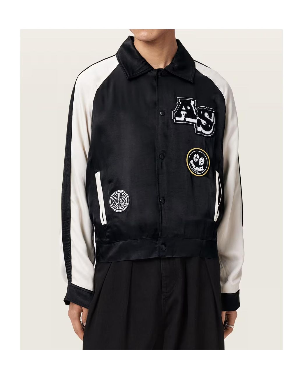 AllSaints Black Long-Sleeved Jacket for men