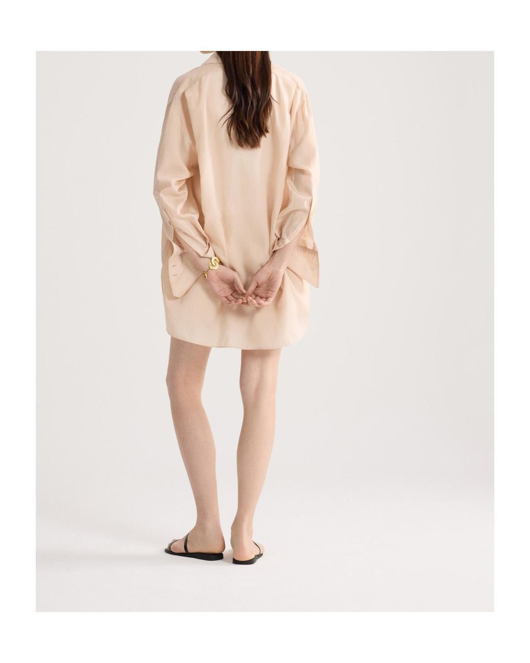Patou Natural Striped Relaxed Shorts