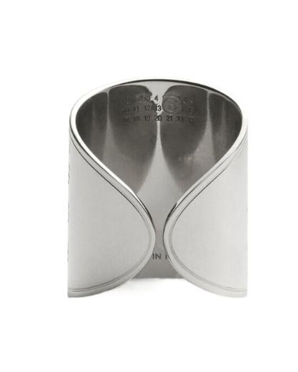 MM6 by Maison Margiela Gray Engraved Wide Ring for men
