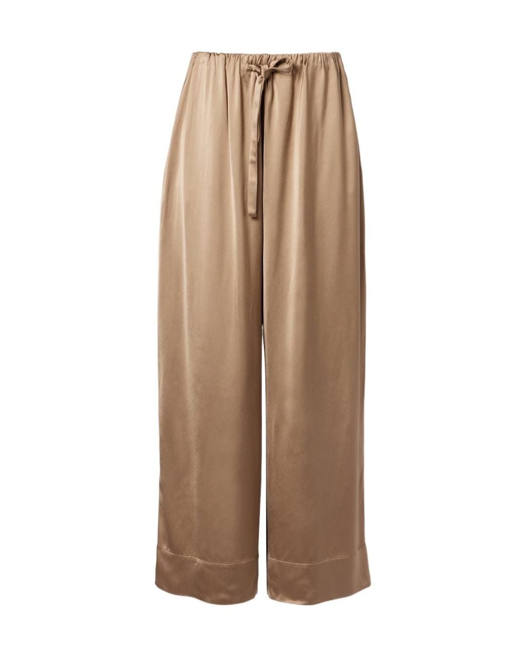 Totême Natural Satin Wide-Leg Pants