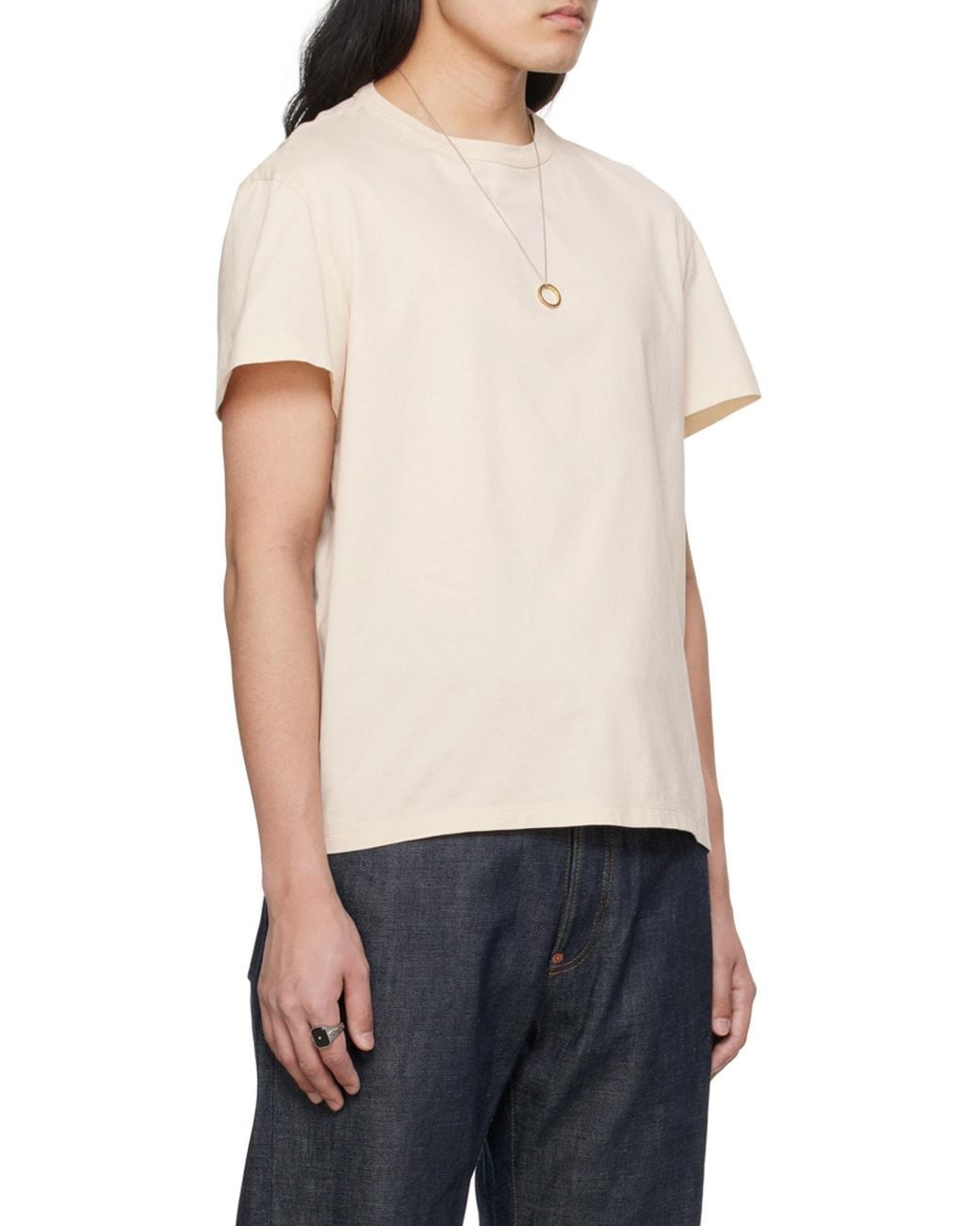 Maison Margiela White Logo Printed Crewneck T-Shirt for men