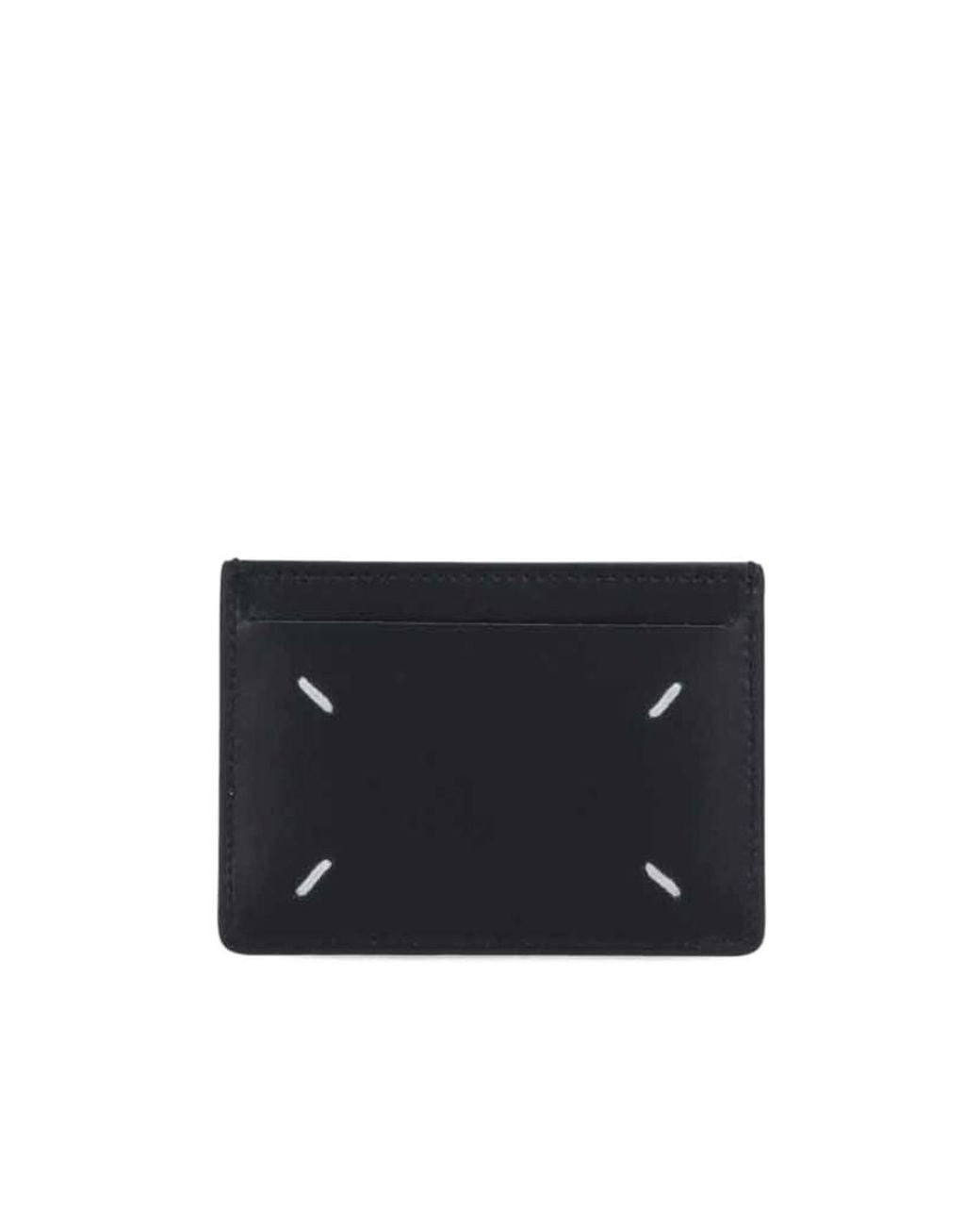 Maison Margiela Blue Four-Stitch Detailed Card Holder