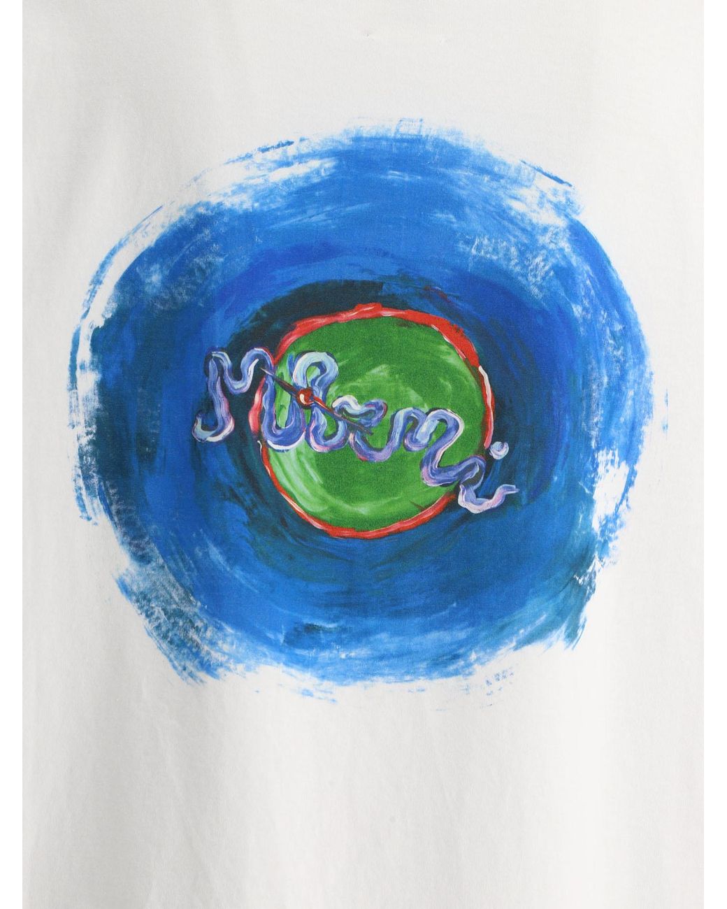 Marni White Graphic-Print Cotton T-Shirt for men