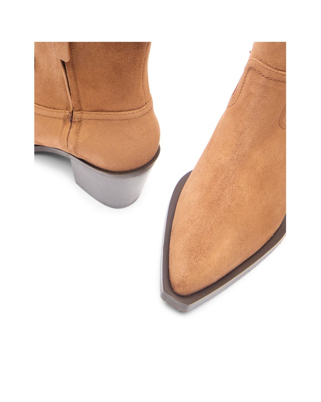 Stuart Weitzman Brown Thick Heeled Short Boots