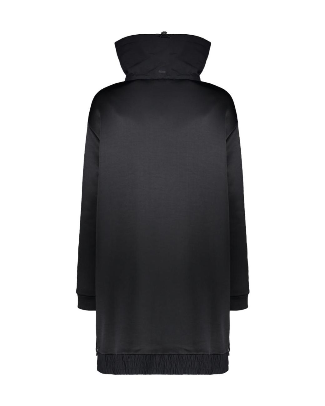 Herno Black Zip-Up High Neck Cardigan