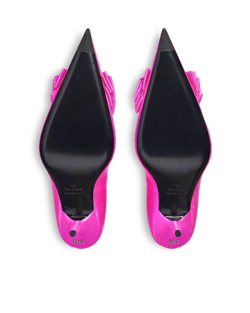 Balenciaga Pink Avenue Palazzo Pointed-Toe Pumps