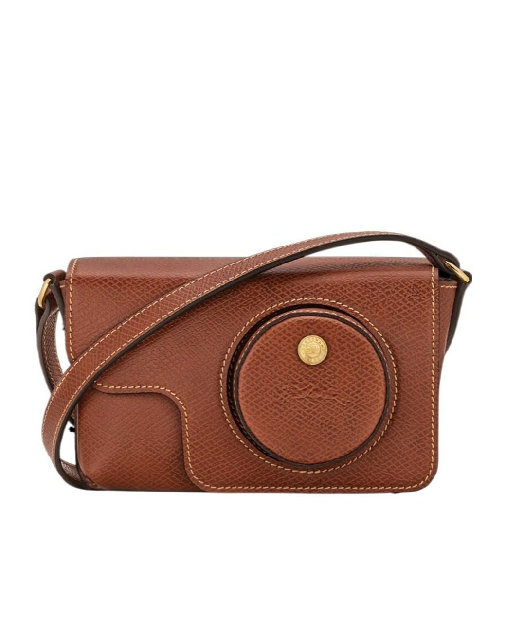Longchamp Brown Camera Compact Shoulder Bag