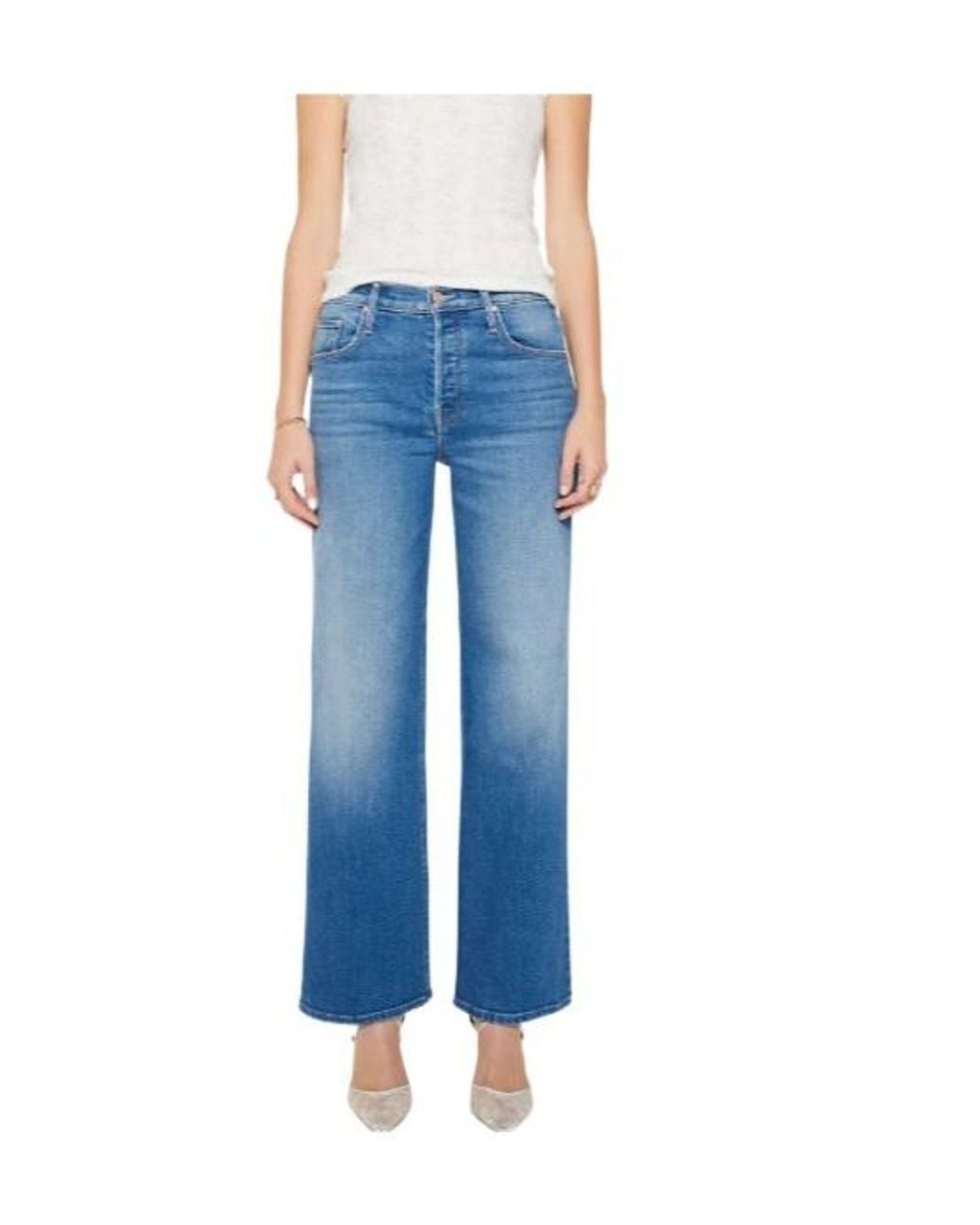 Mother Blue The Rerun Sneak Jeans