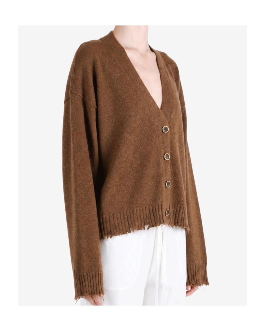 Uma Wang Brown Over Cardigan Knitwear