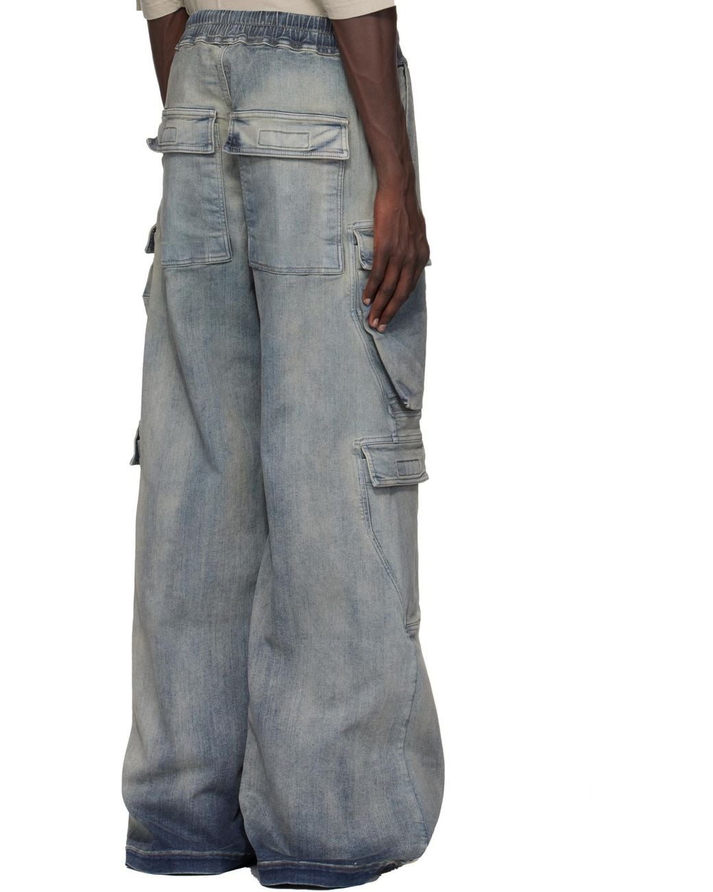 Rick Owens Gray Double Cargo Jumbo Belas Jeans for men