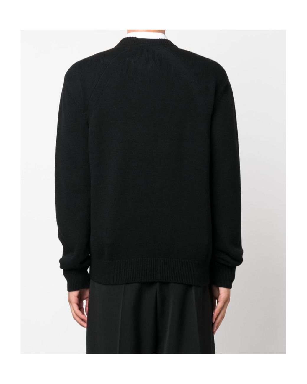 Jil Sander Black Crew-Neck Knitted Jumper for men