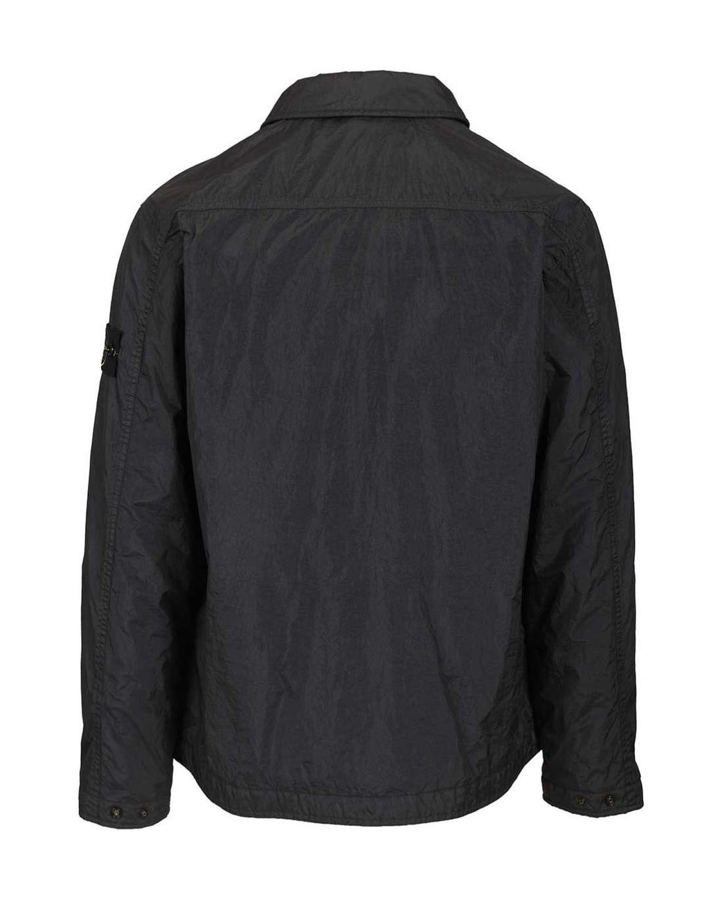 Stone Island Black Pocket Detail Buttoned Shirt for men
