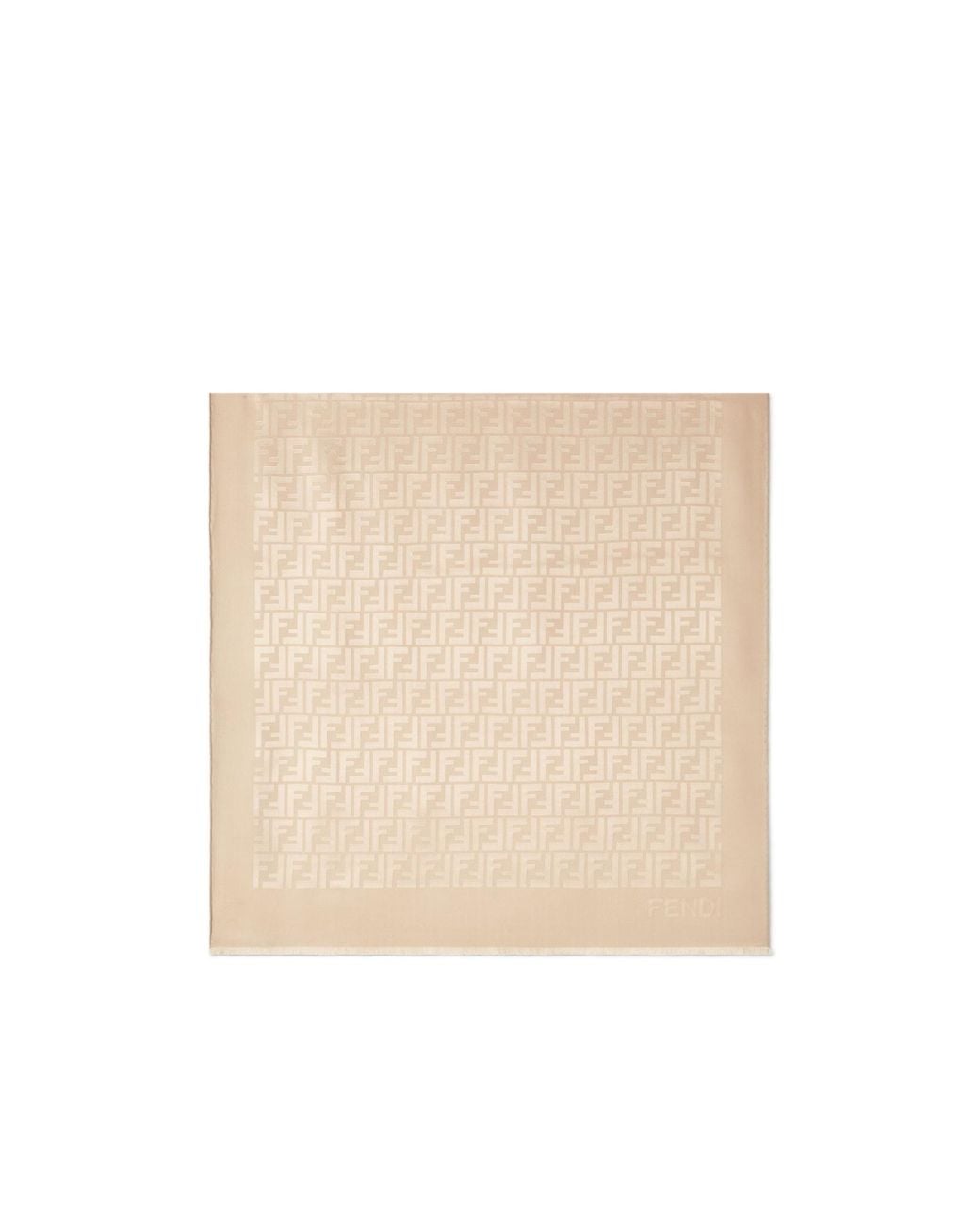 Fendi Natural Ff Printed Finished-Edge Scarf