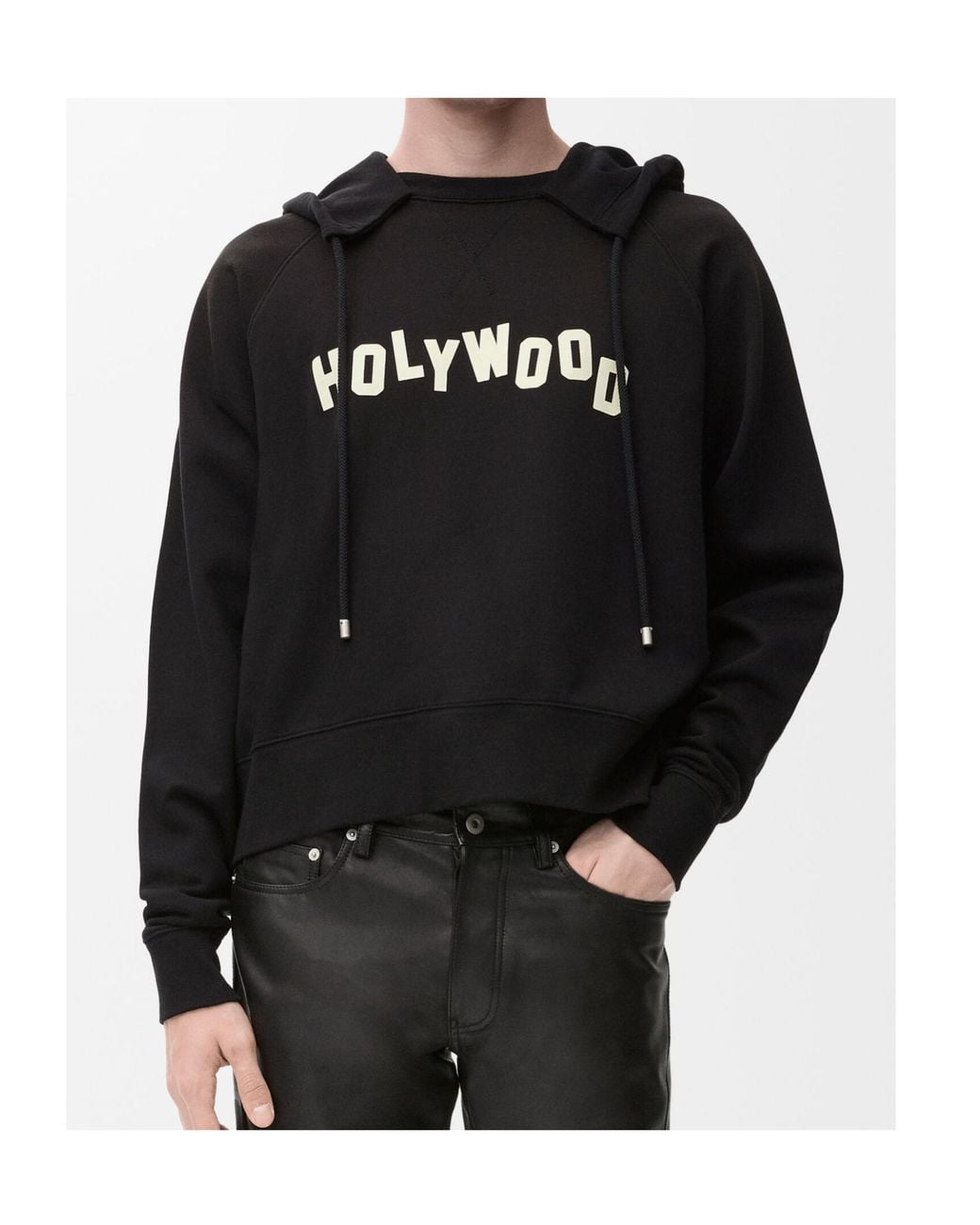Loewe Black Holywood-Print Hoodie for men