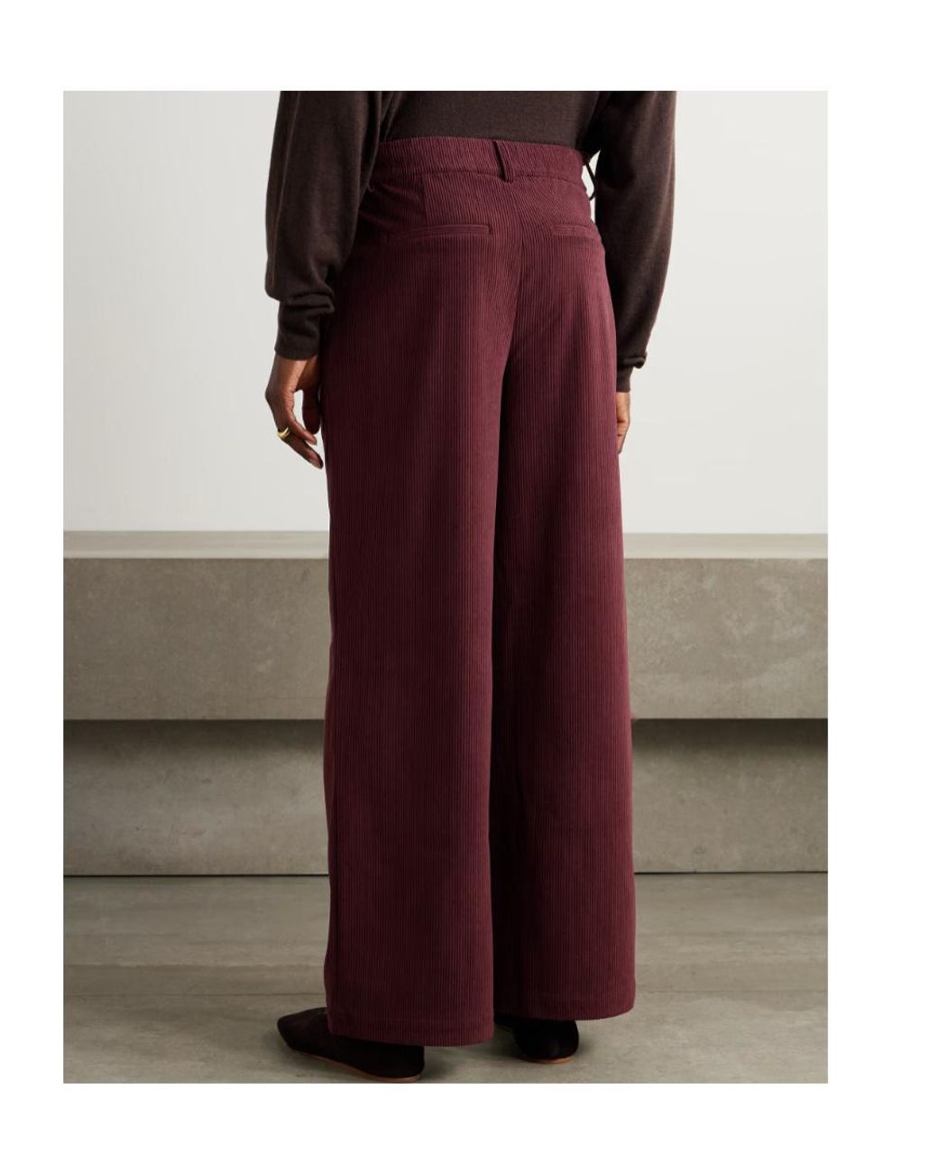 Varley Red Casual Pants With Belt Loops