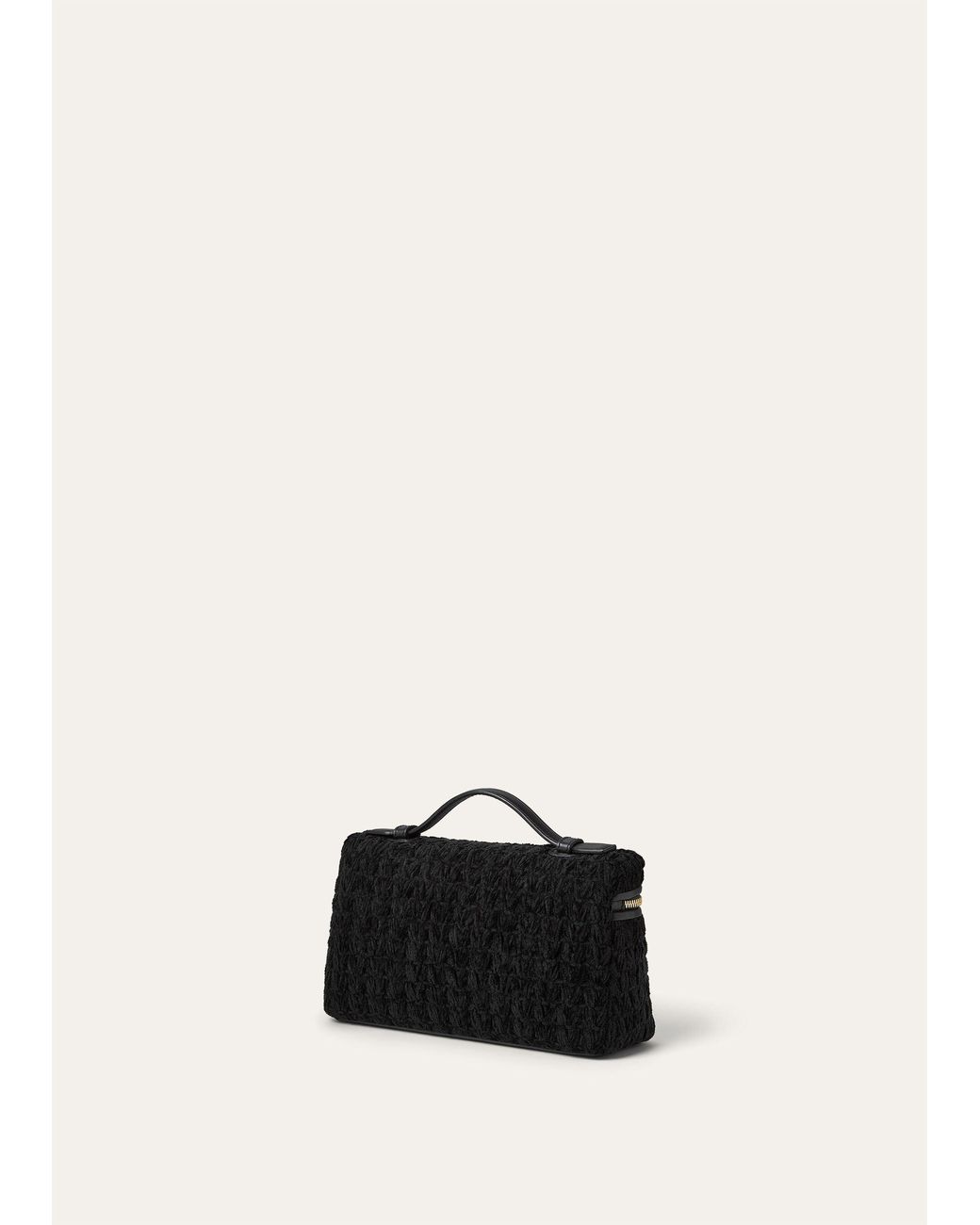 Loro Piana Black Extra Pocket L19 Shoulder Bag