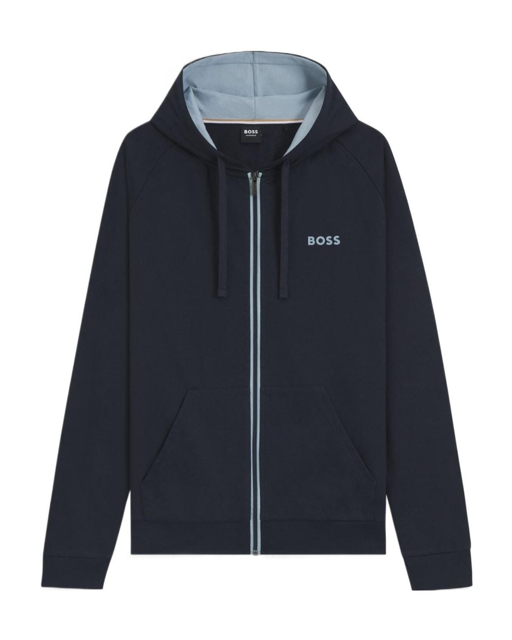 Boss Blue Long Sleeve Sweatshirt Jacket for men
