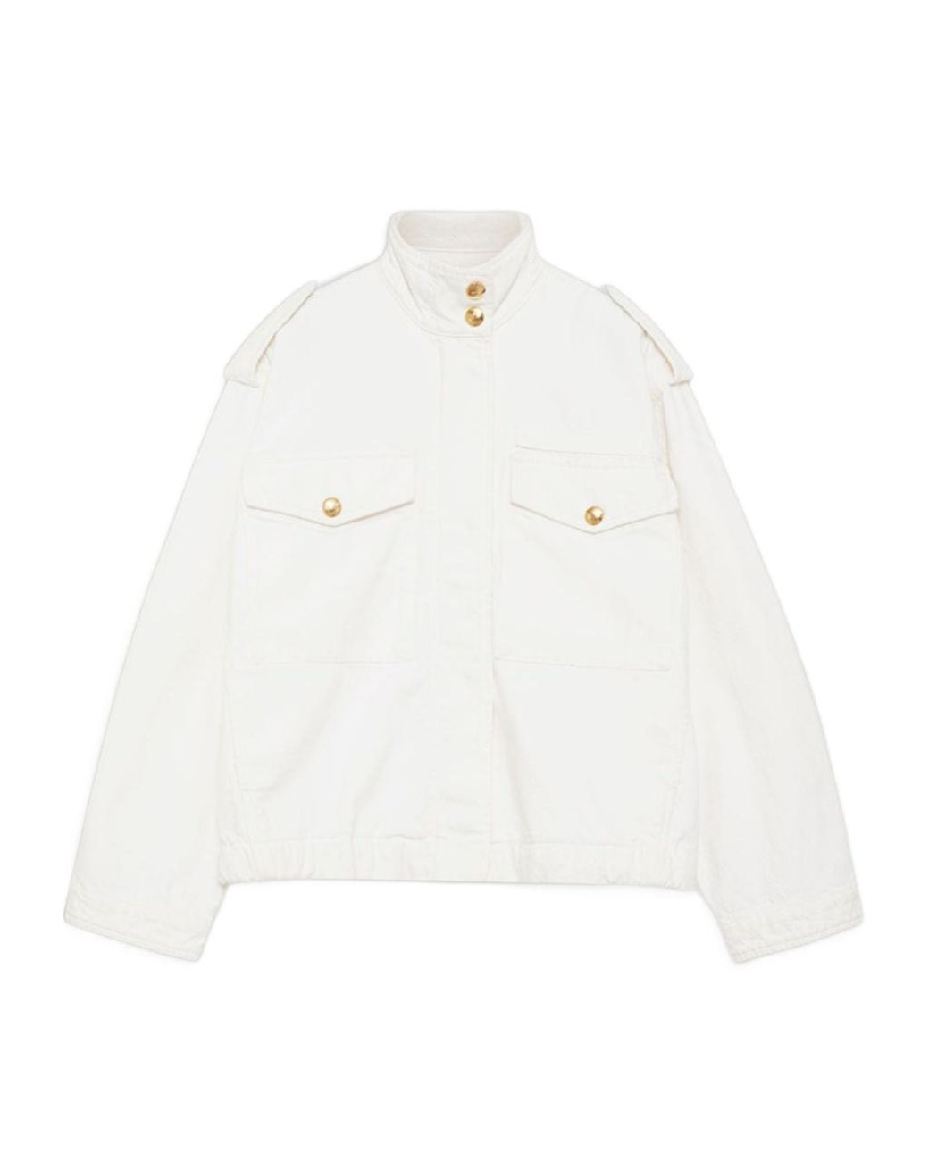 Anine Bing White Long-Sleeved Casual Jacket